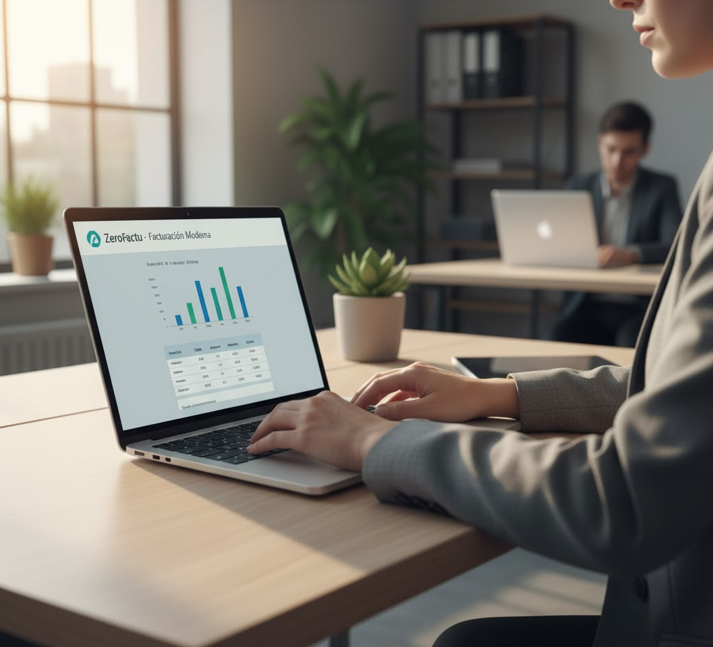 Panel de facturación ZeroFactu en portátil y móvil